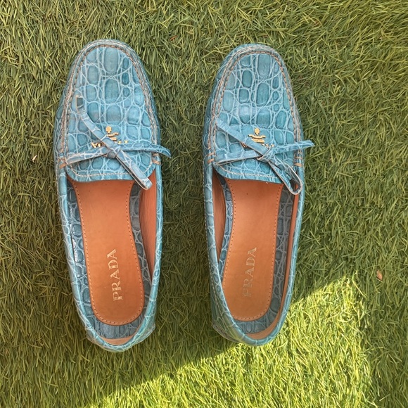Prada turquoise loafers - Picture 2 of 4